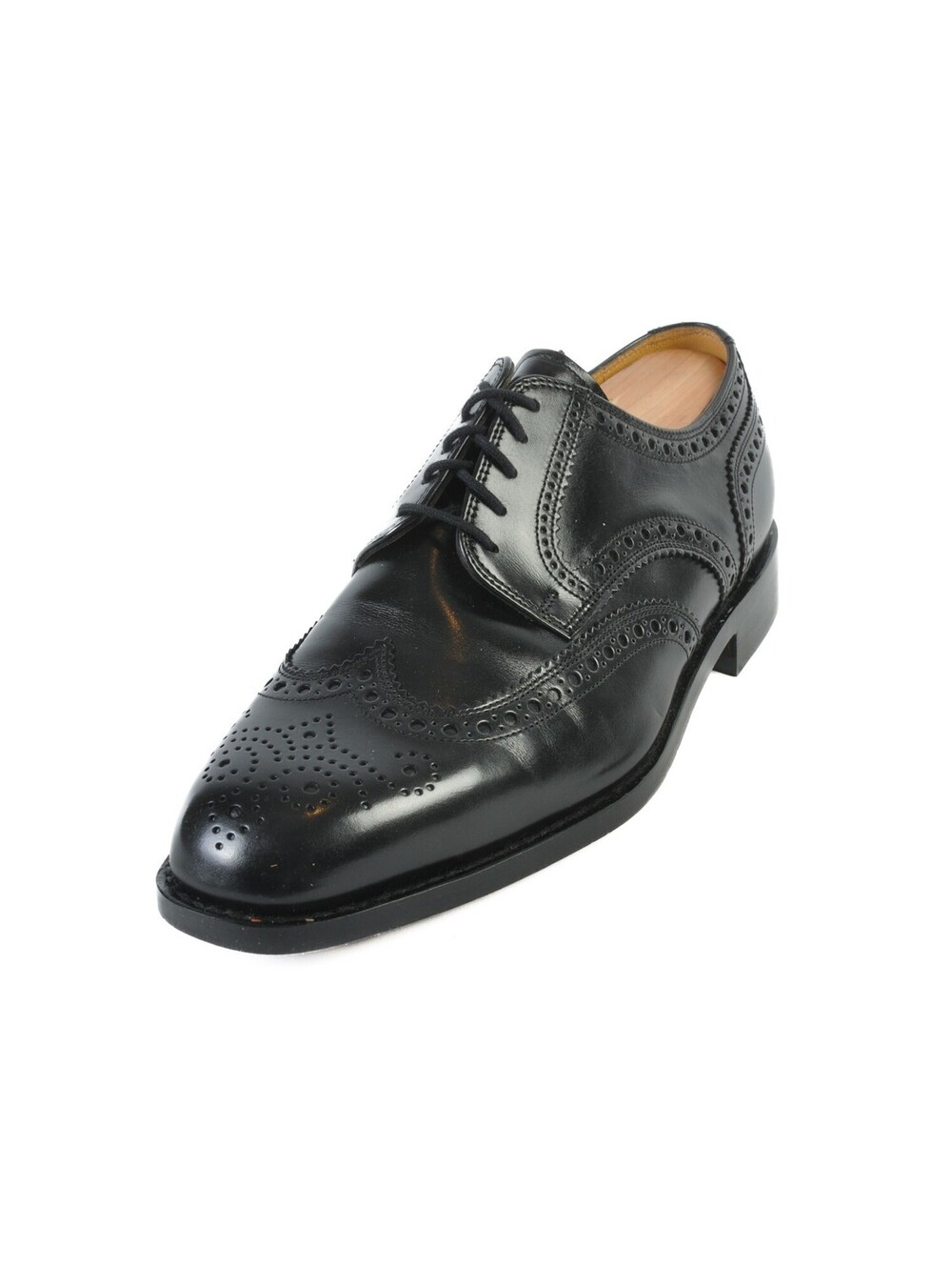 Bally NWOB Black Goodyear Welted Wingtip Derby 8.5 38660